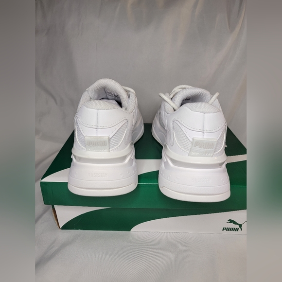Puma RS-Z Leather Trainer Thriple White Sneaker Womans To youth Sizes - Picture 5 of 7